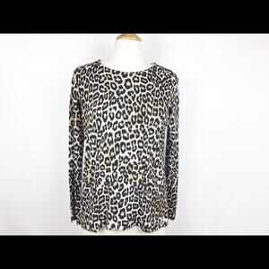 CHICO’S LEOPARD PRINT LONG SLEEVE TOP